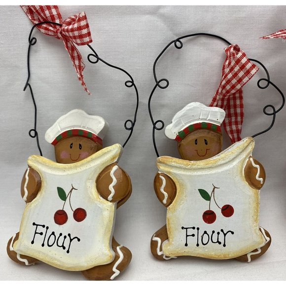 Kurt Adler Hand Painted Gingerbread Christmas Ornament Bakers Baking Lot (7) - Picture 2 of 7